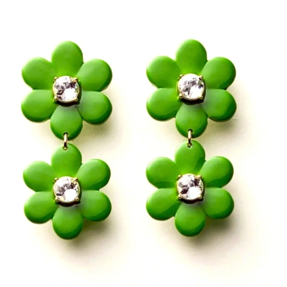 kate spade new york xTarget Green Floral Linear Earrings Limited